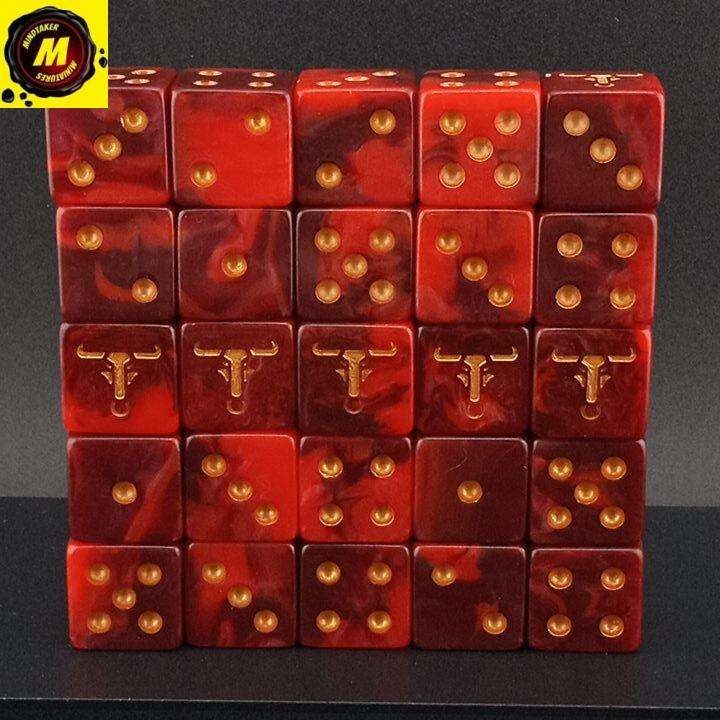 Minotaur Square-Edge Dice (x25) (With Tin) - #160781 - Warhammer 40K