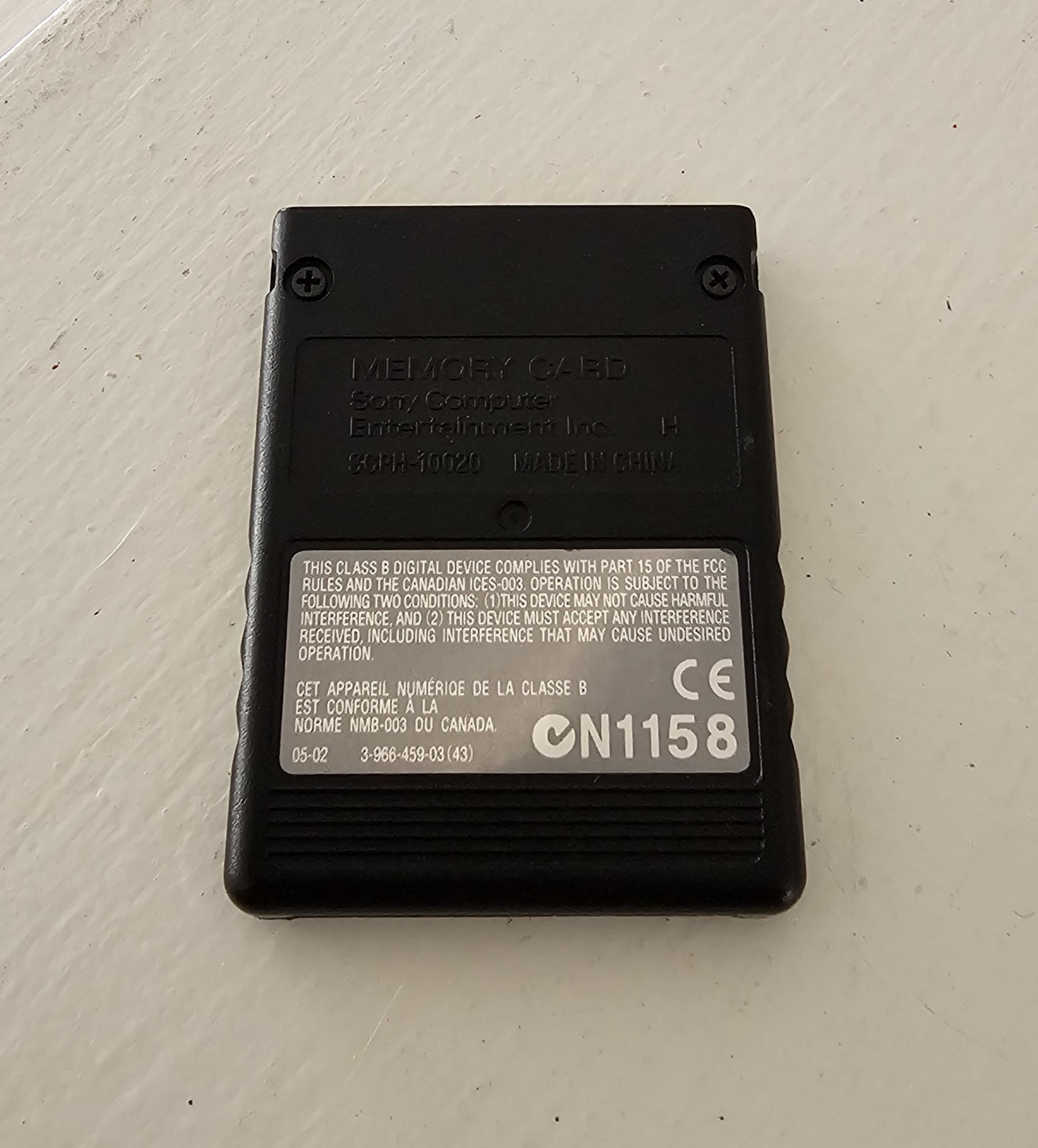 Sony PlayStation 2 SCPH10020 8MB Memory Card - Black