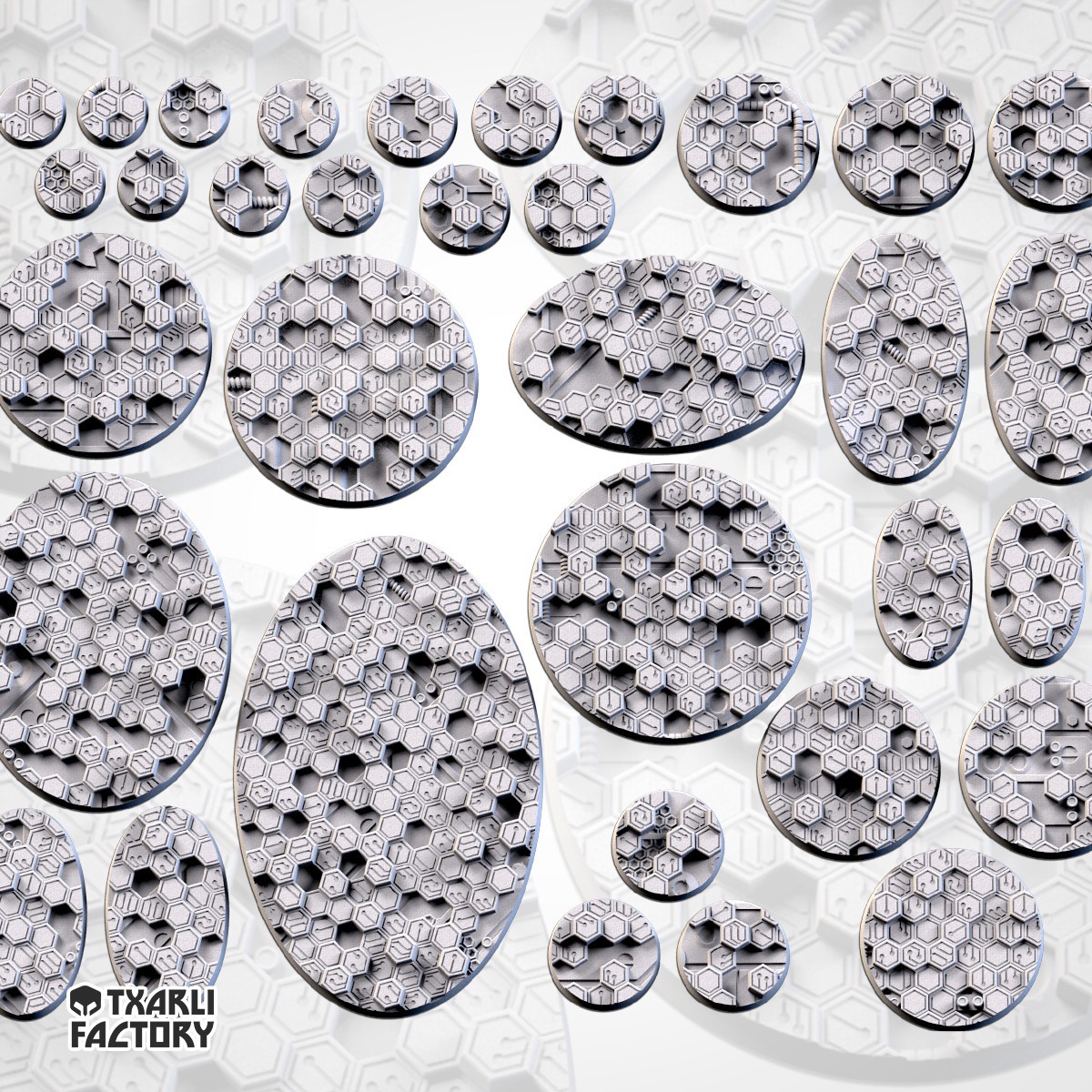 Cyberhex xenos necron Base Toppers - TXARLI Factory 40k AOS Wargaming