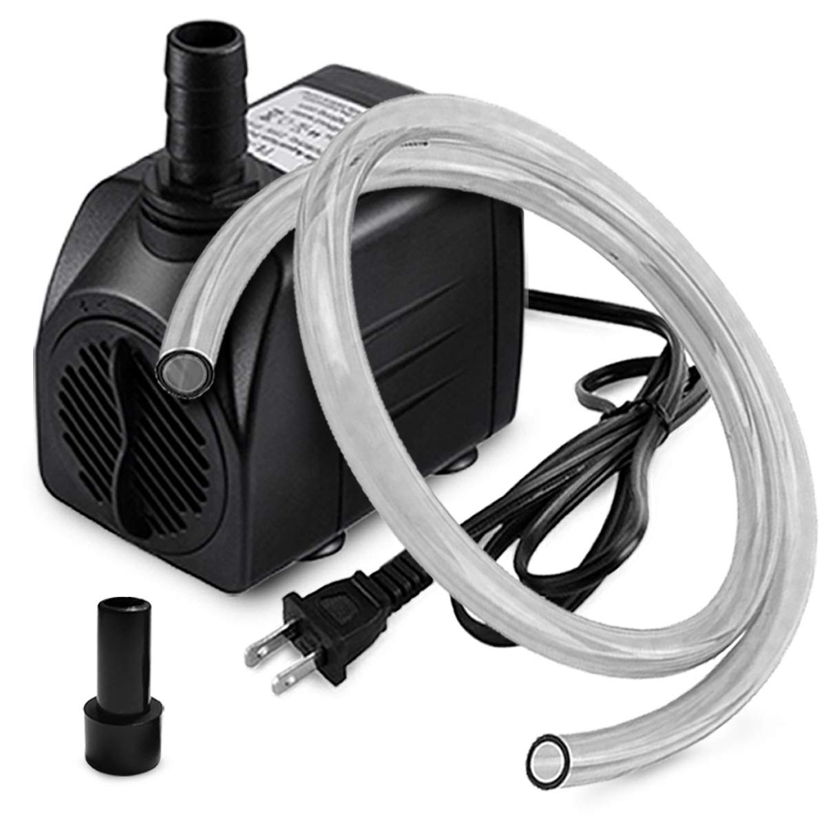 160GPH Small Fountain Pump, Ultra Quiet Submersible Water Pump (600L/H, 10Wat...