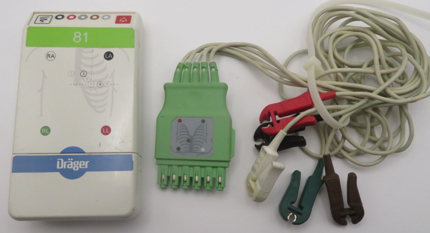 Drager Medical 7865624 Tele-Transmitter 608-614 Mhz W/ 7499838 Leads 5