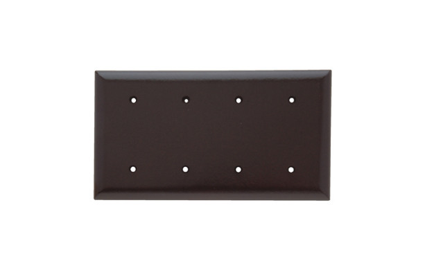 SP44 LEGRAND PLASTIC BROWN Blank Plates, Strap Mounted, Four Gang PASS & SEYMOUR