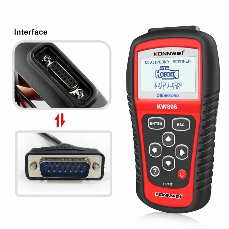 20pcs Lot KONNWEI KW808 OBD2 OBDII EOBD Diagnostic Scanner Code Multi-language