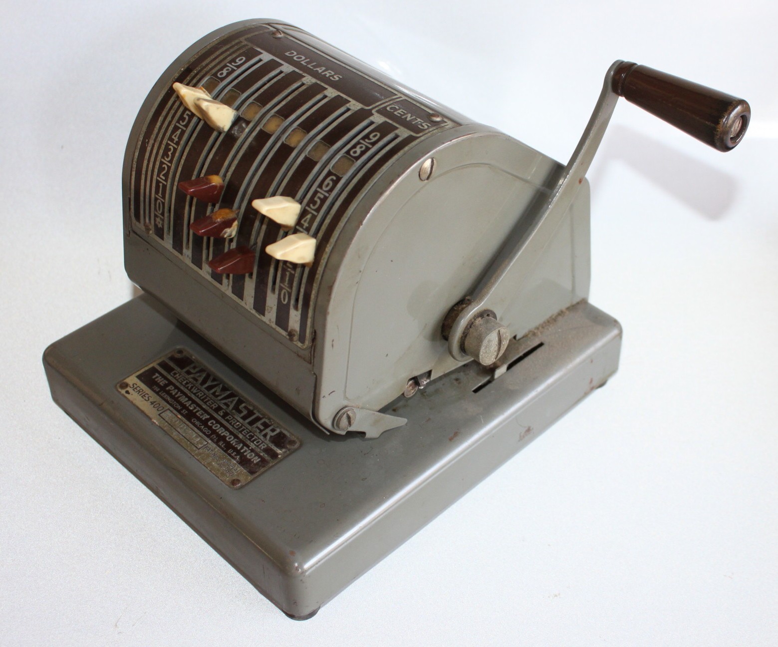 Vtg Paymaster Checkwriter Protector Series 400 Working Retro Office MCM Desk