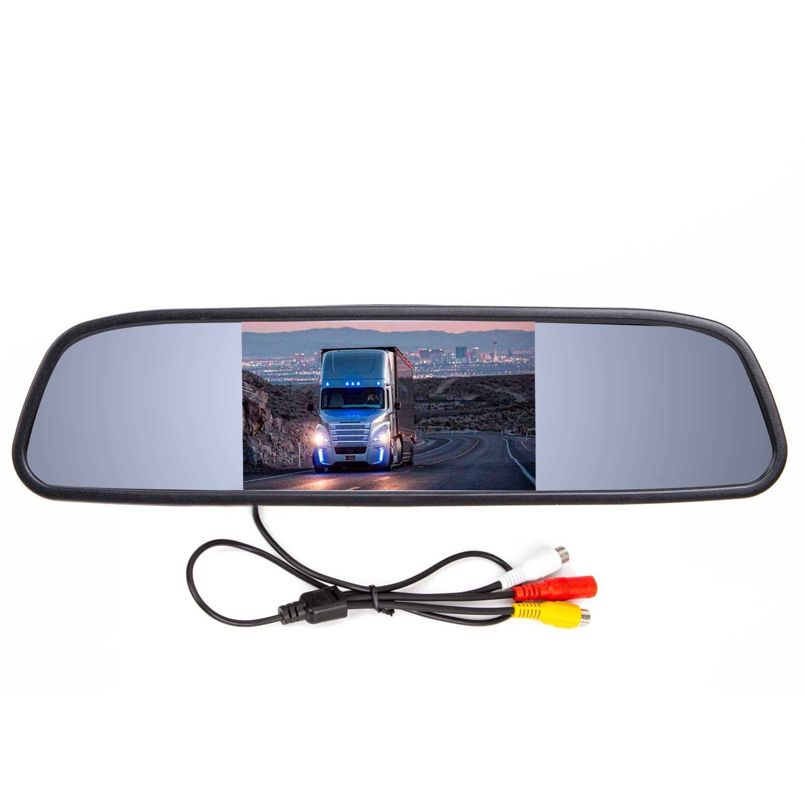 4.3 inch Car Video Monitor Auto Rear View Mirror LCD Screen 12V-24V Universal...