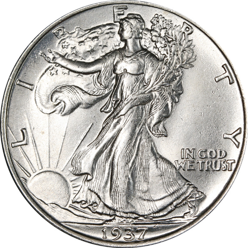 1937-P Walking Liberty Half