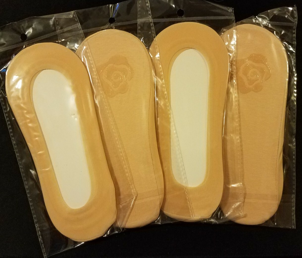 NEW RVAOS Women's 4-Pack No Show Low Cut Socks for Flats Ballet High Heels