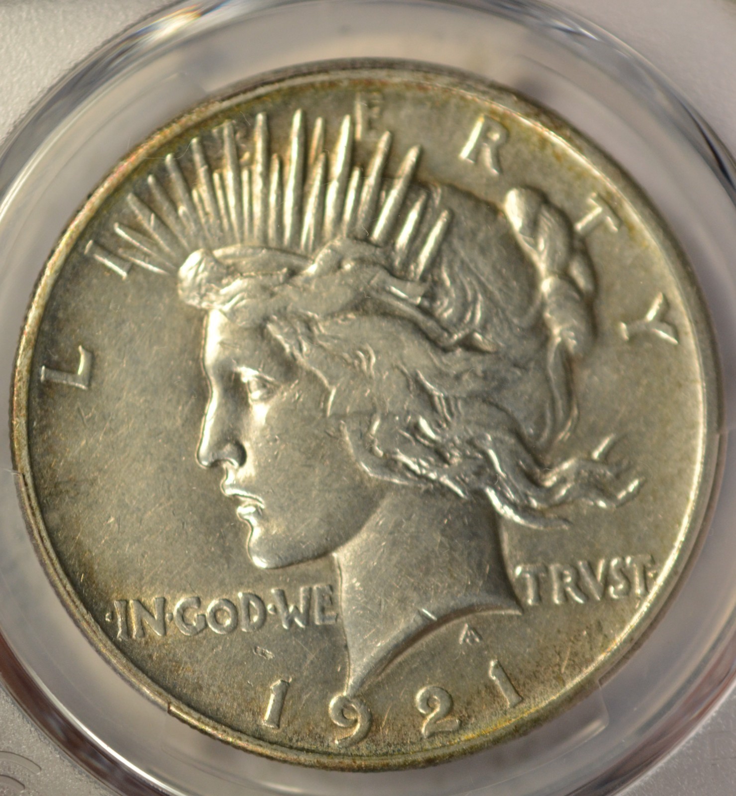 1921 Peace dollar, PCGS XF45