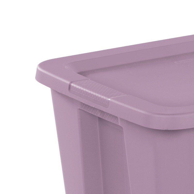 18 Gallon Stackable Storage Bins W/ Lid 8 Pack Plastic Totes W/ Handles New
