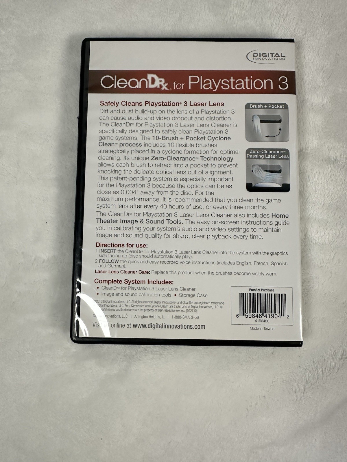 Clean Dr. Laser Lens Cleaner for PS3 PlayStation 3 Untested