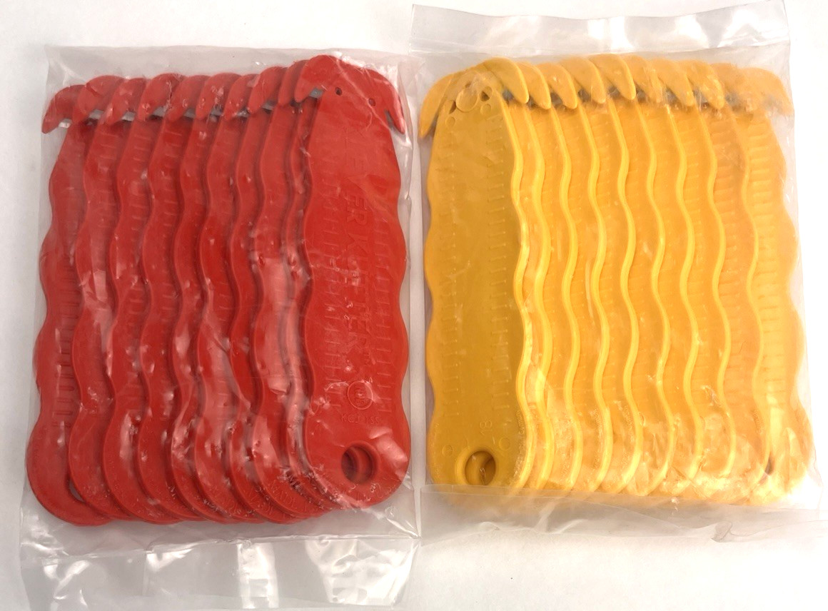 New 20-pk NSF Klever Kutter Red & Yellow Safety Cutter Concealed Blade