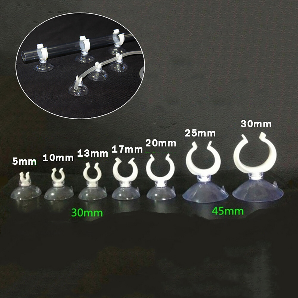 Aquarium Fish Tank Suction Cups Suckers Clips 5mm-30mm, Heater Hose Tube Holder