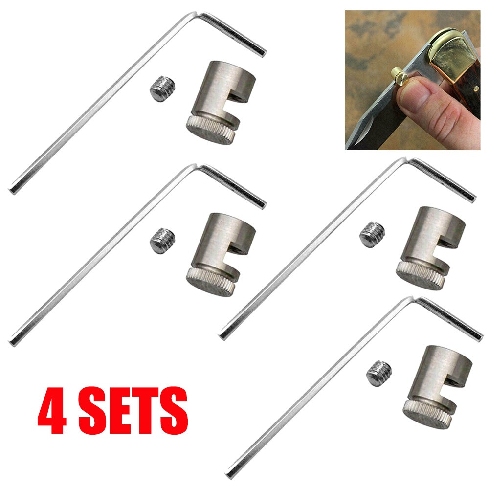 4X Stainless Steel Thumb Stud Knives For Buck 110 and other Folding knife USA