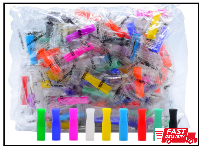 Silicone Straw Tips for Stainless Steel – 100Pcs Multicolored Reusable Silicone