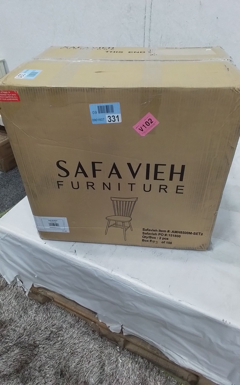 Safavieh PARKER SPINDEL SIDE CHAIR, Reduced Price 2172778871 AMH8500M-SET2