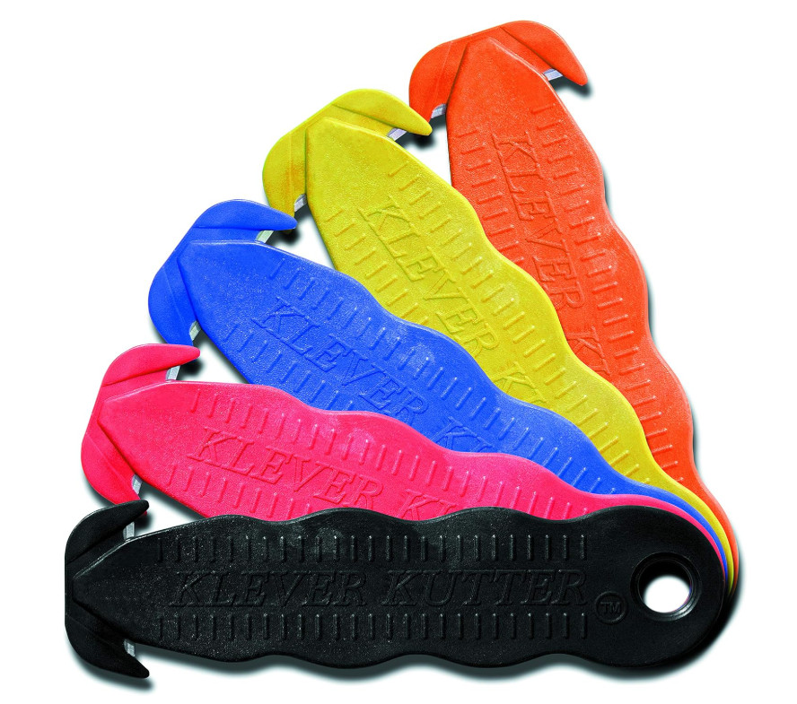 Klever Innovations Cutter Stainless Steel Package Opener, Safety Cutter 5 Pk