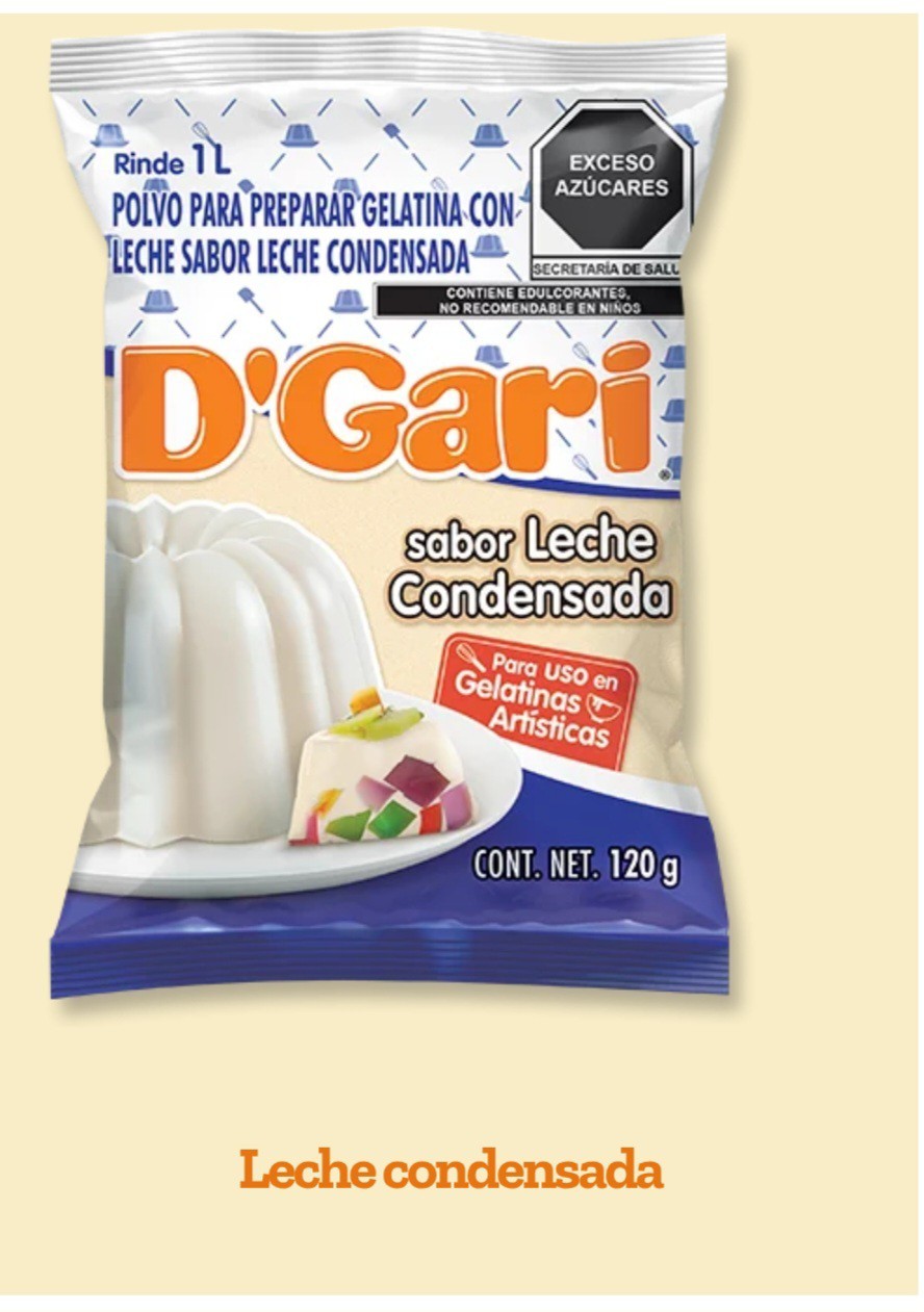 D'Gari Milk Gelatin Powder Leche Conde Flavor Gelatina Mexicana (Get 3bag/120g)