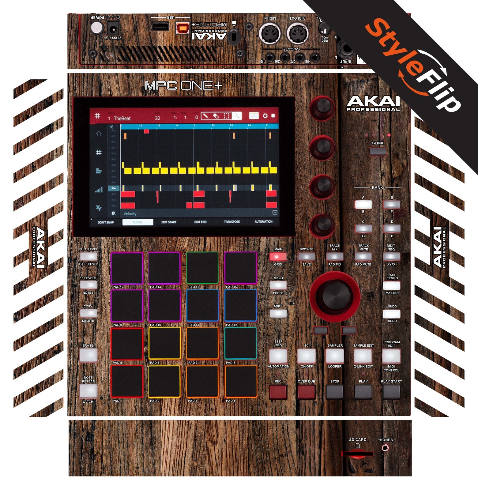 Akai MPC One Plus | Wood #3 | Protective Decal | StyleFlip Skins