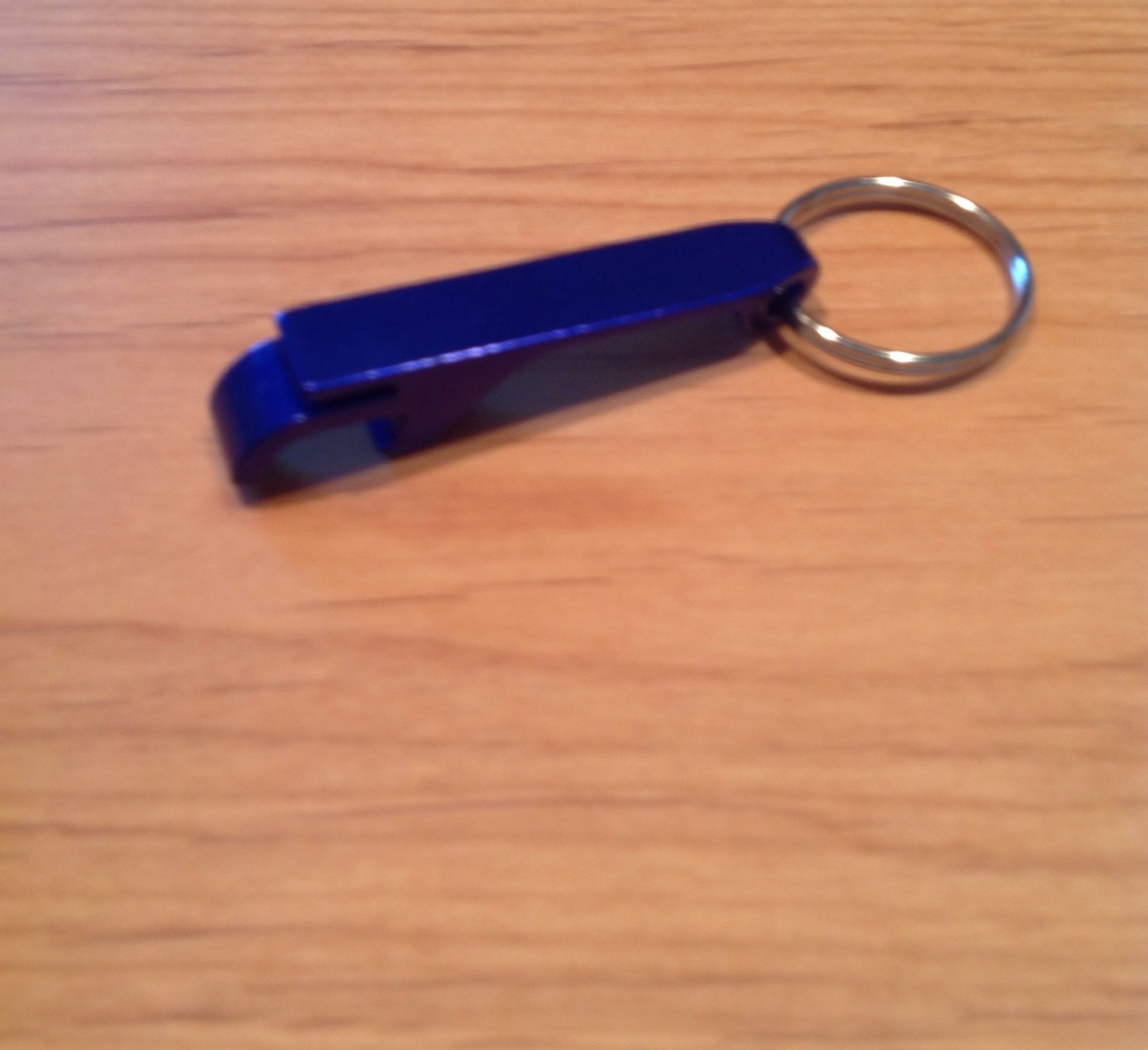 Qty 1- Key Chain Bottle and Can Opener - Color: BLUE Aluminum
