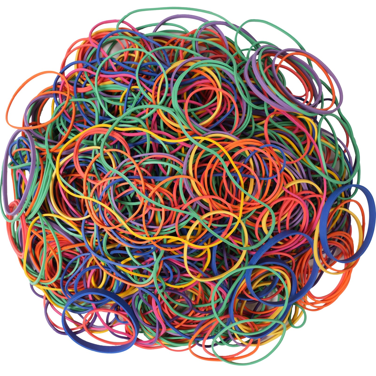 HAIDIBAO Rubber Bands Assorted Sizes 0.5lbs Multicolor Elastic
