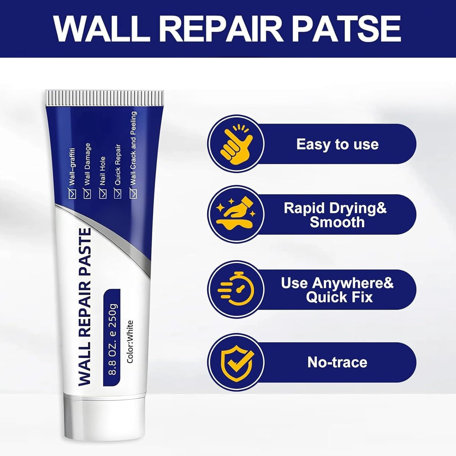 Efficient Drywall Repair Kit with Scraper, 2026 Upgrade Quick Drying Wall Mendin