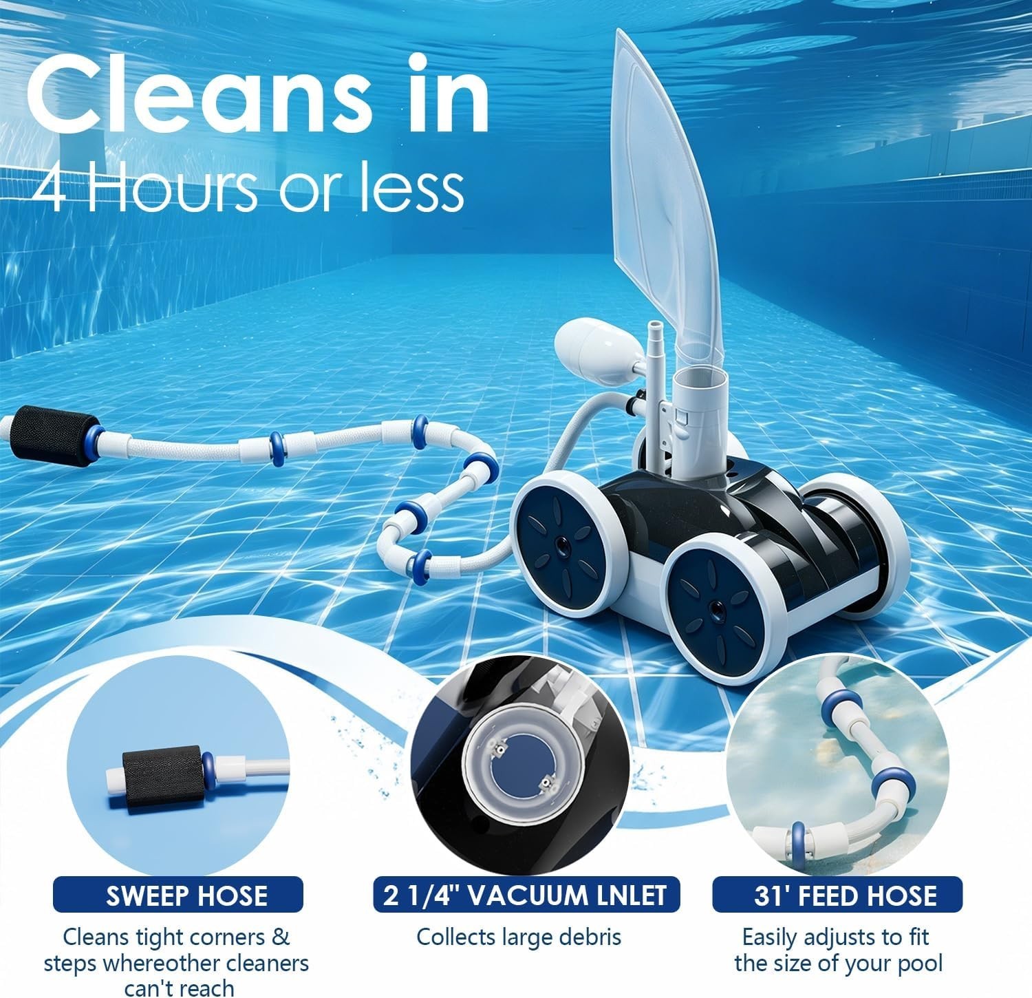 MAKHOON 2026 Upgrade Pool Pressure Side Sweeper M1