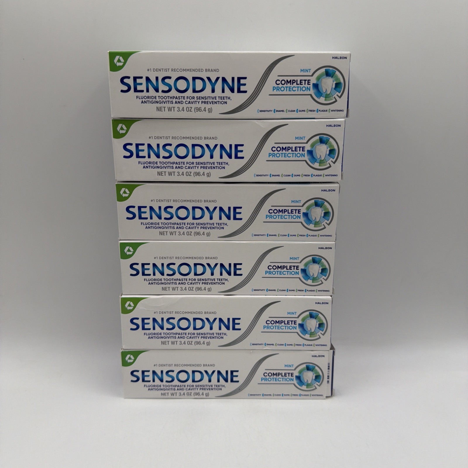 Sensodyne Complete Protection Fluoride Toothpaste Mint 3.4 OZ 6 Pack
