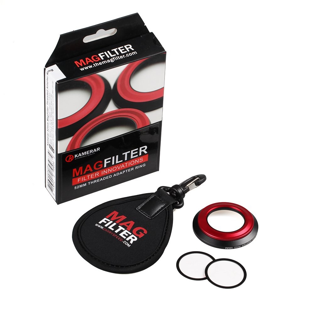 MagFilter 52mm Threaded Adapter Ring with Carrier Bag, Magnetic Lens Filter A...