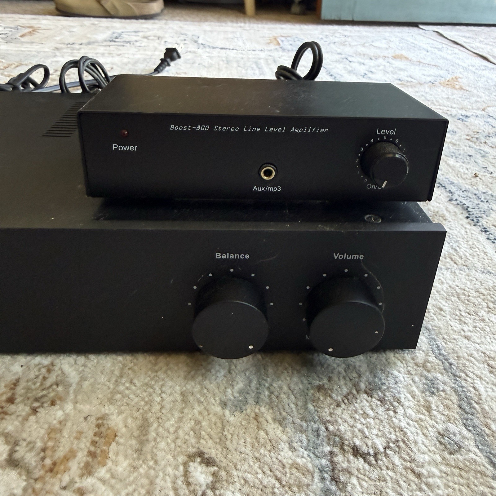 AudioSource AMP 100 Stereo Power Amplifier + Boost 800 Stereo Line Amp Tested