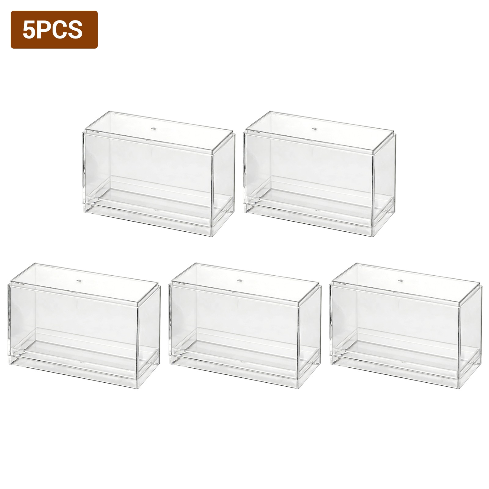 5PCS Toy Car Model Display Boxes 1/64 Scale, Model Car Display Case Protector