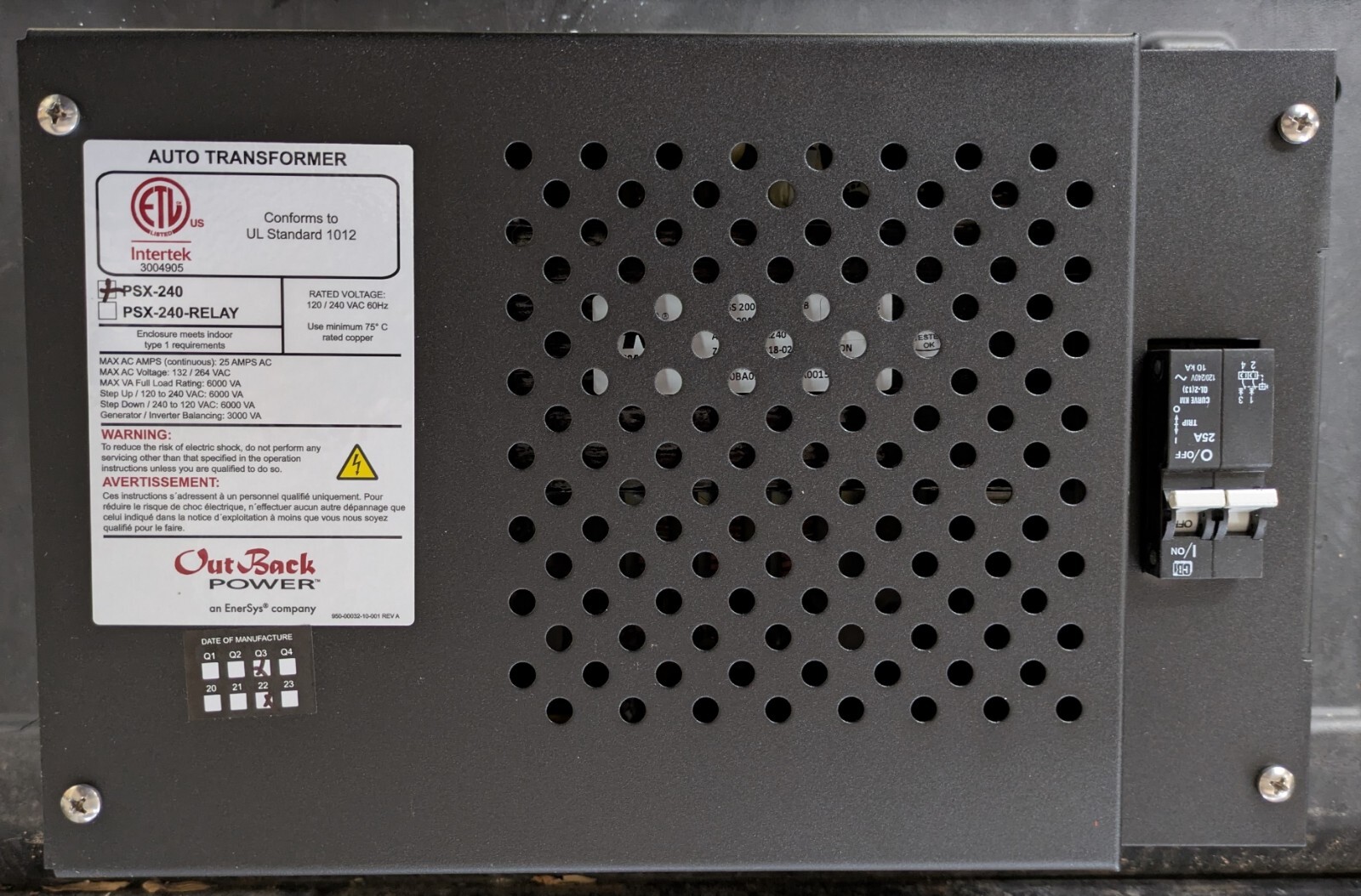 OutBack Power PSX-240 FLEXware Autotransformer