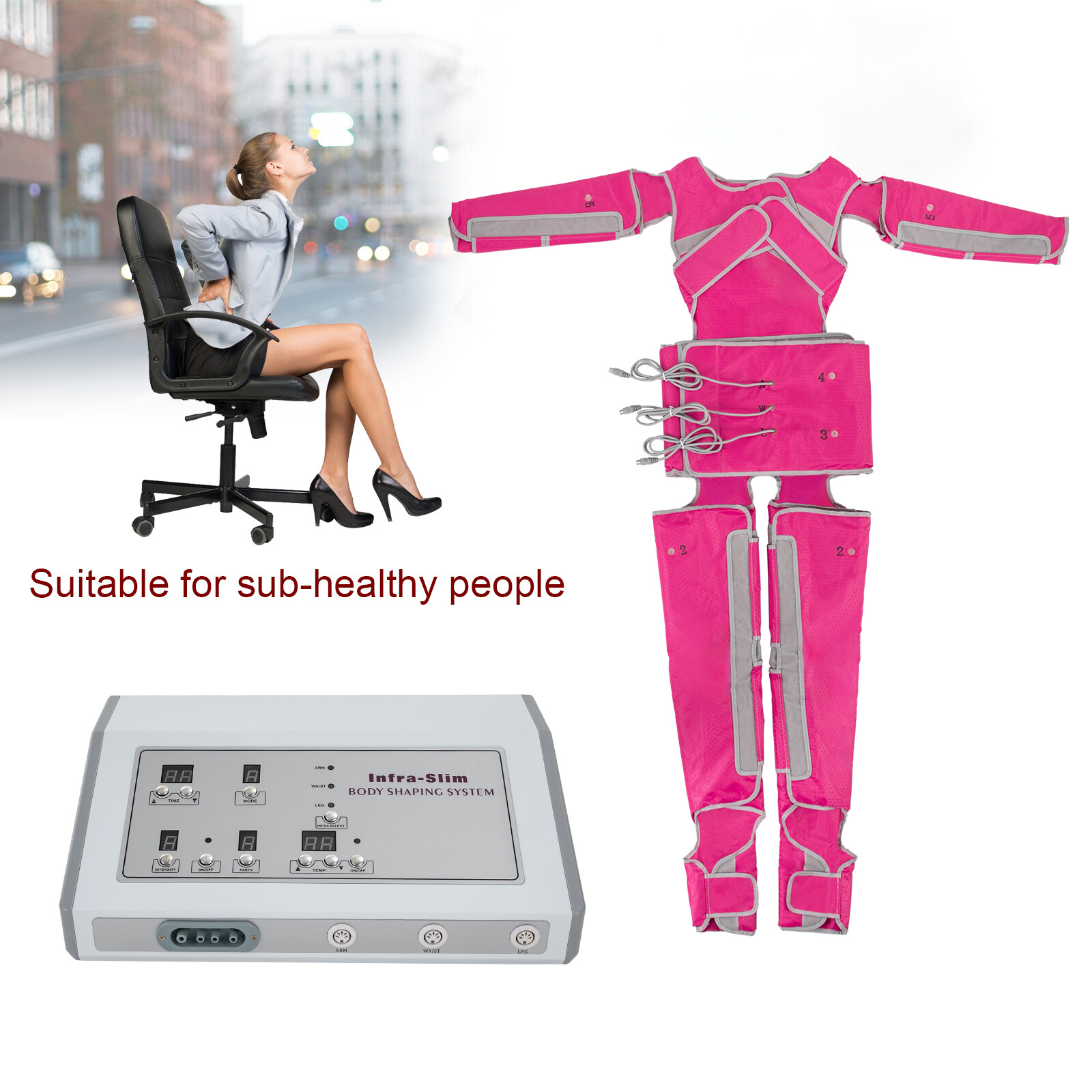 Air Pressure Suit Far Infrared Lymph Drainage Slim Pressotherapy Machine NEW US