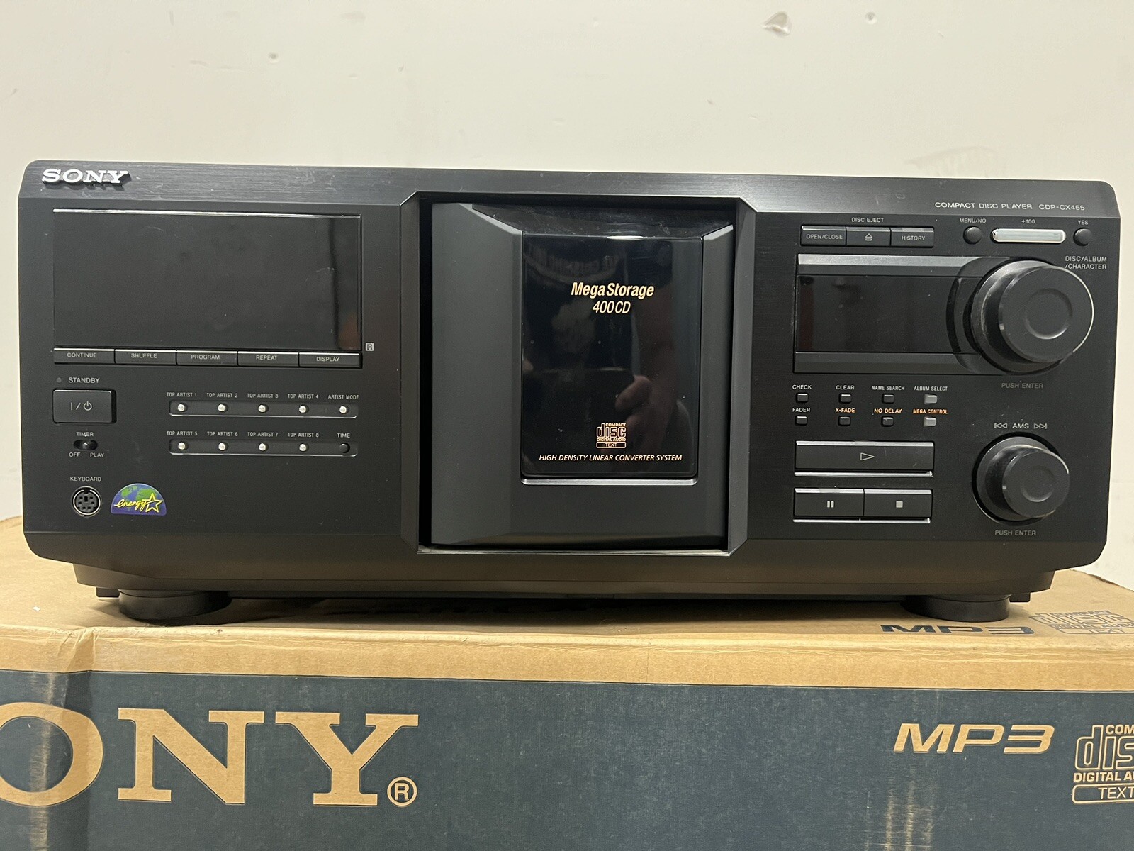 Sony CDP-CX455 400 Disc CD Mega Storage Player Changer No Remote Works