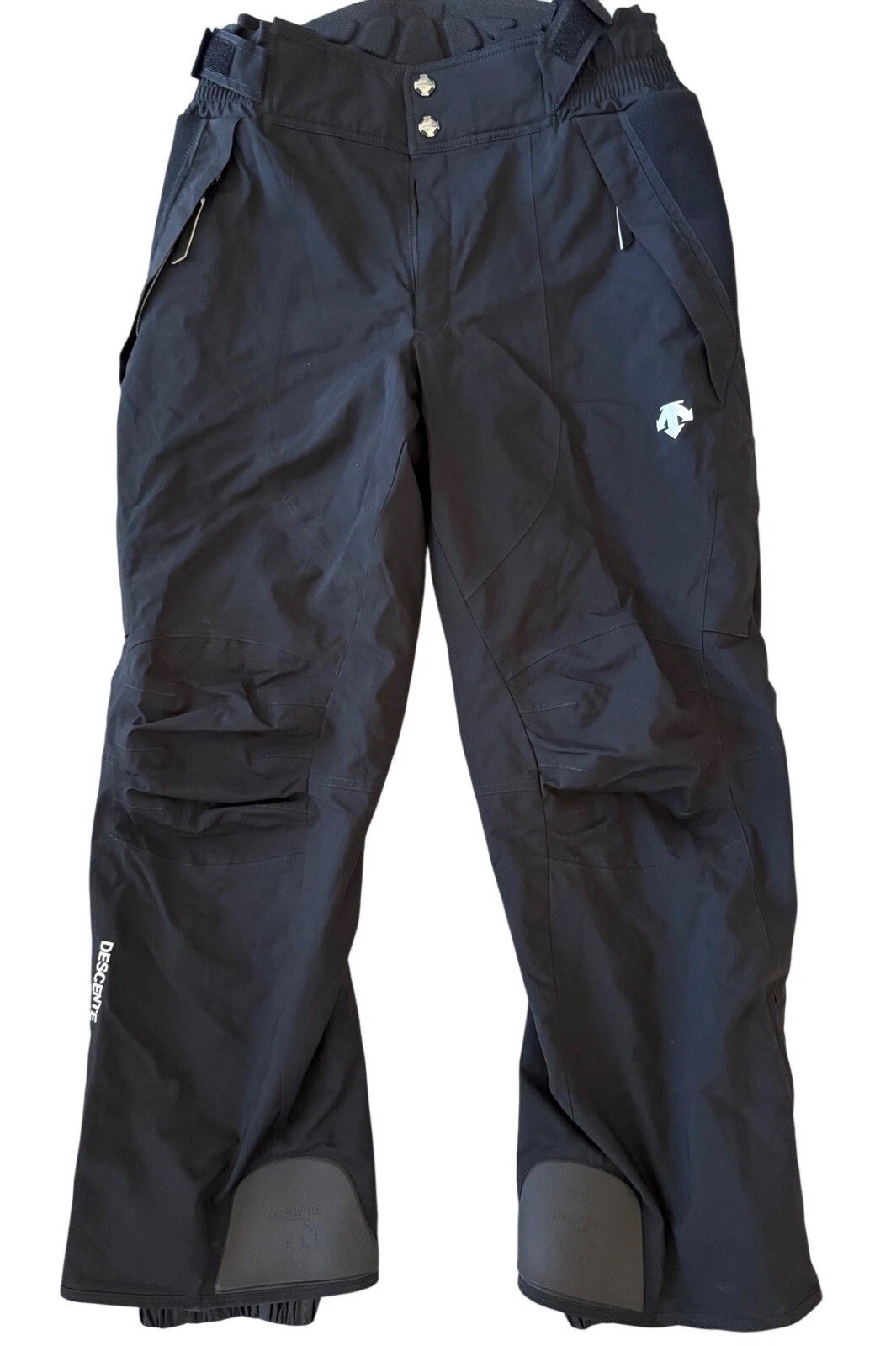 DESCENTE Mens Snowboard/Ski Pants Size US 40 Black Waterproof Scuff Guards