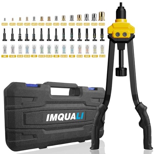 Rivet Nut Tool Rivet Nut Kit, 16" Rivnut Tool Kit with 14 Metric & SAE Black