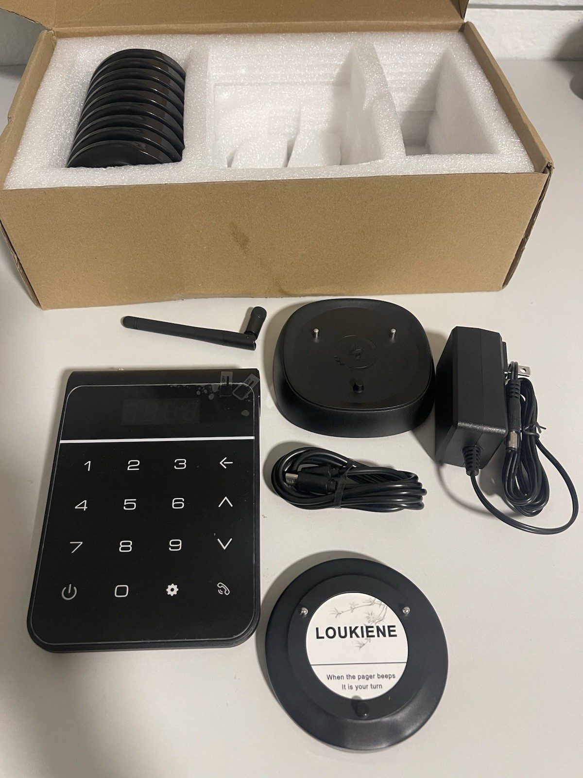 Pagers for Restaurants, Restaurant Paging System, Waterproof Mute Keypad, Vibrat
