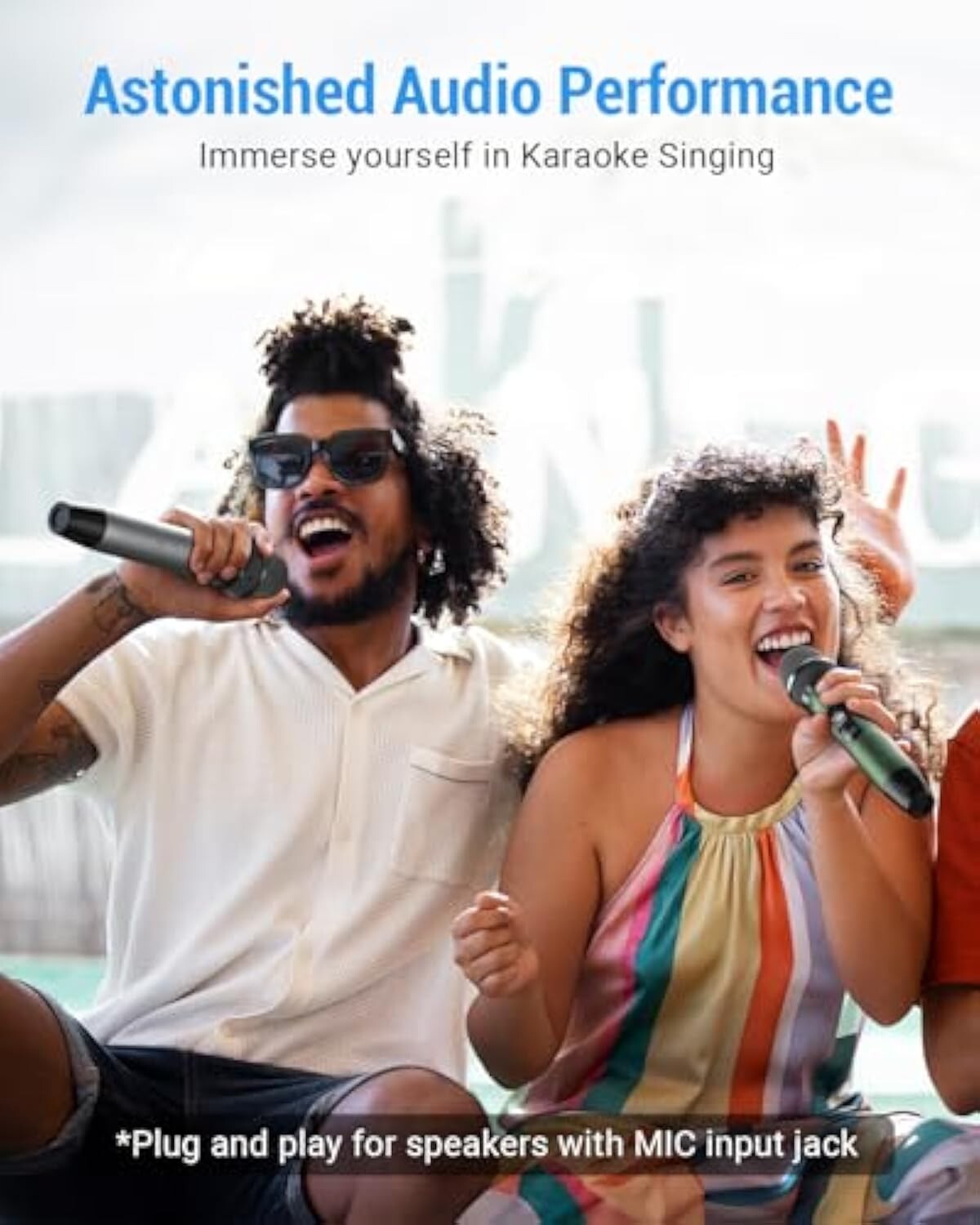 Green Professional Wireless Microphone for Karaoke & Vocal Performance