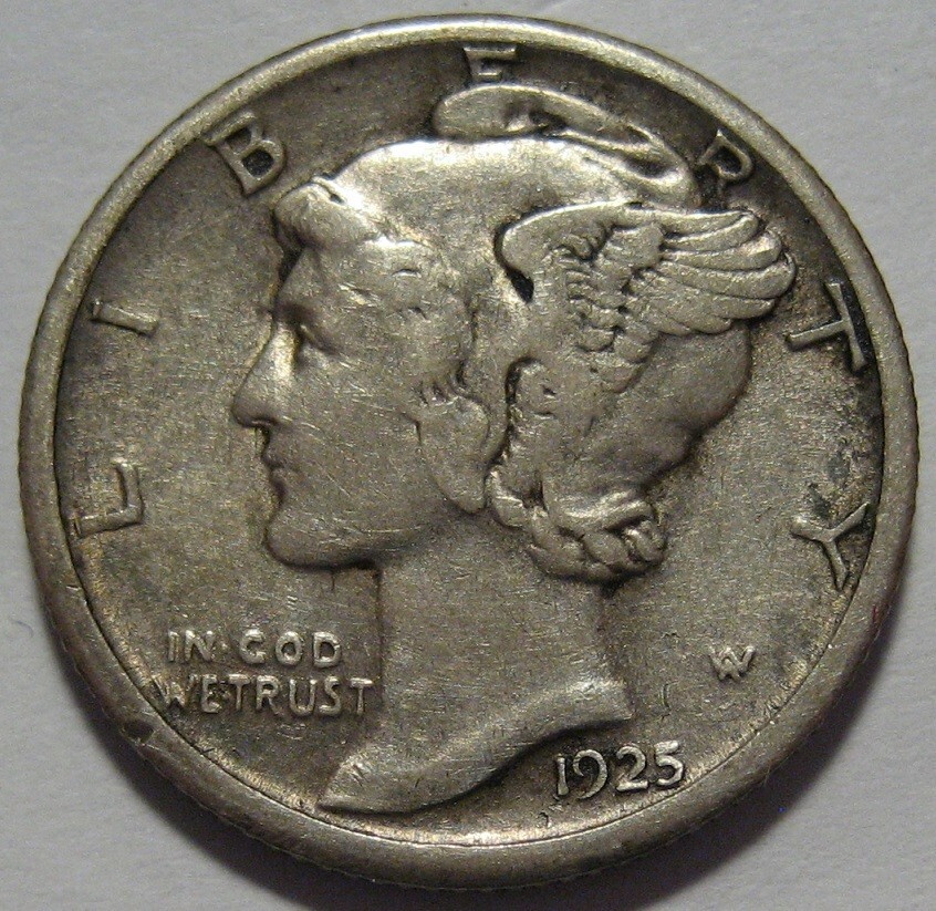 = 1925-S XF+ MERCURY Dime, Super EYE Appeal, FREE Shipping
