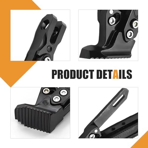 Motorcycle Kickstand, Adjustable Foot Single Stand Parking Kickstand, Aluminum