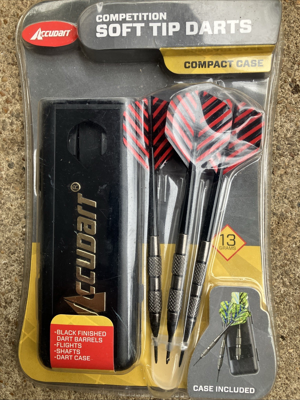 ACCUDART COMPETITION SOFT TIP DARTS W/COMPACT CASE 15 GRAMS