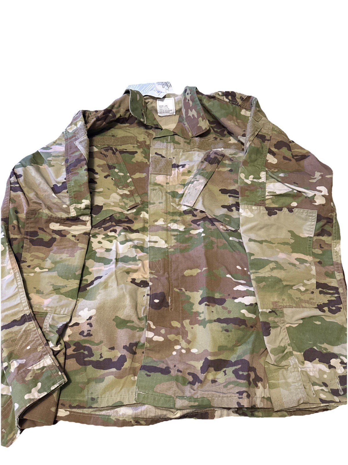 Army Combat Uniform Coat Mens Medium Long Camo Military Jacket Insect Shield NEW