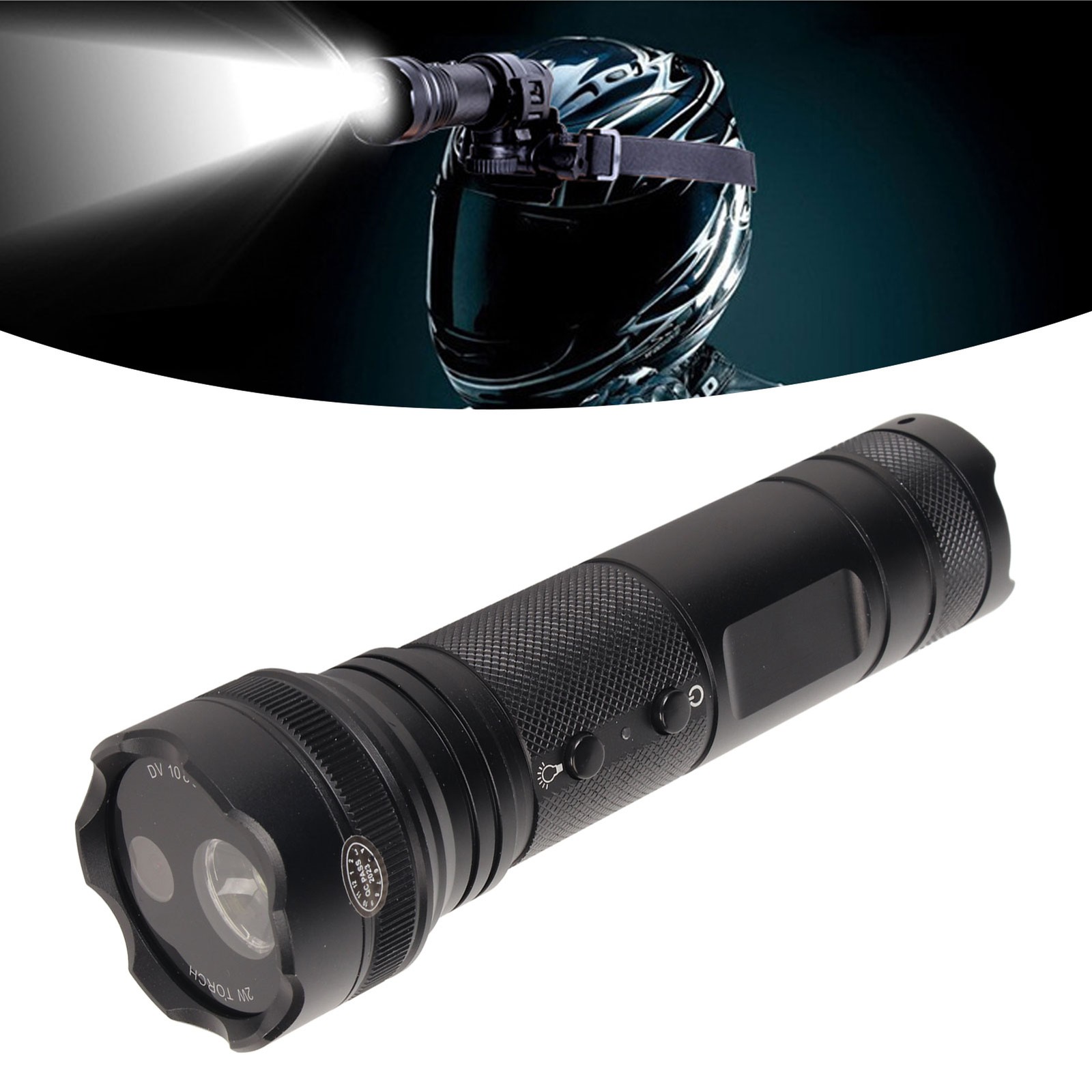 LED Flashlight Camera 1080P IP66 Waterproof 5 Lighting Modes Flashlight Vid ANEQ