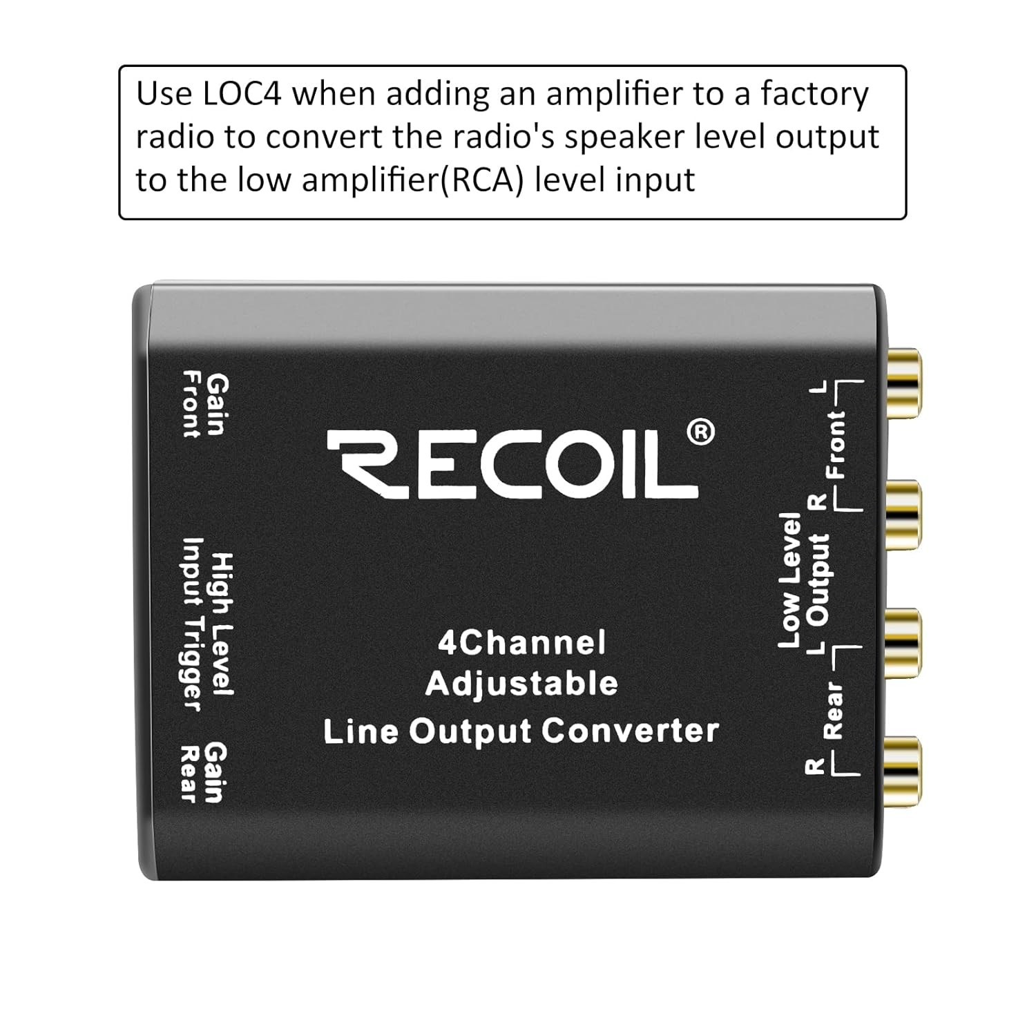 Noise Isolation 4-Channel RCA Converter: Elevate Your Car Audio Experience