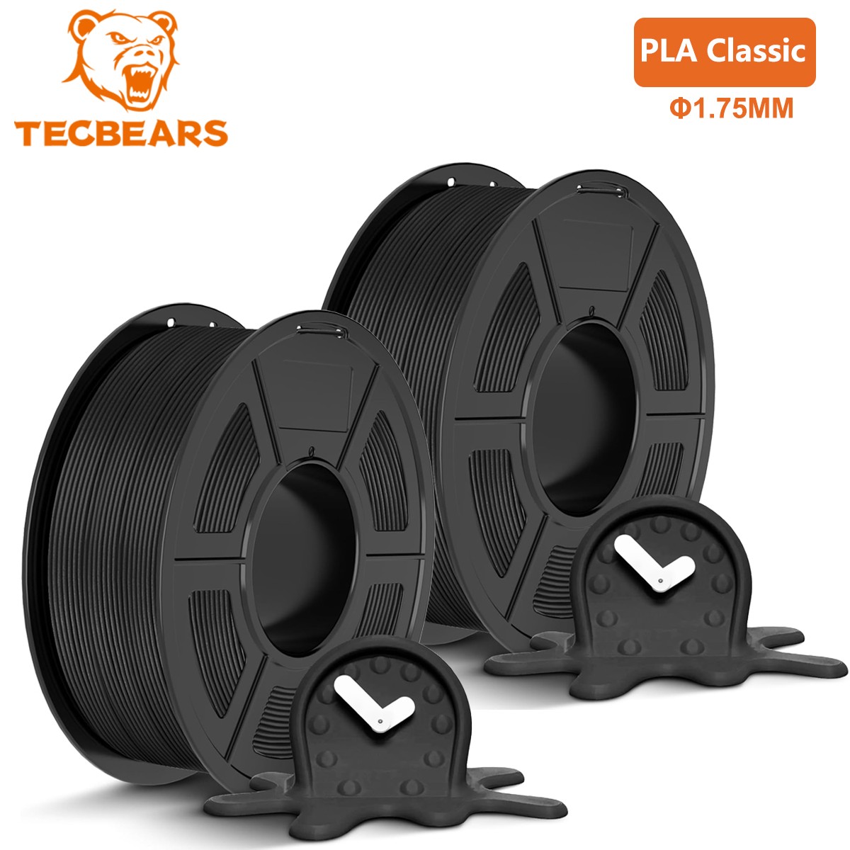 TECBEARS 2KG High Speed 600mm/s PLA 3D Printer Filament Matte Filament 1.75mm