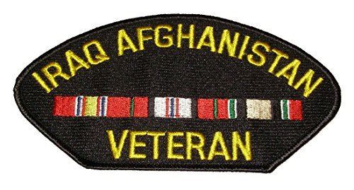IRAQ AFGHANISTAN VETERAN W/ SERVICE RIBBONS PATCH OIF OEF ENDURING IRAQI FREEDOM