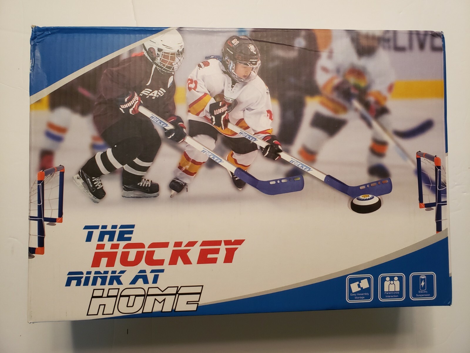 NEW-The Hockey Rink At Home-Game for Ages 6 +, Fun And Easy Assembly AIR HOCKEY