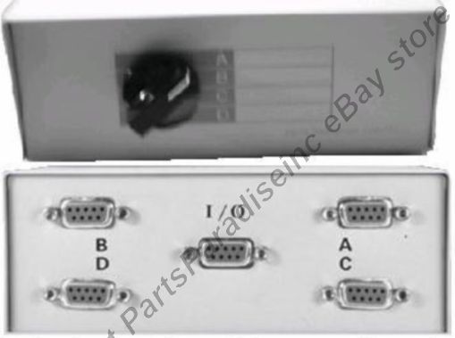 All Female}DB9 pin Serial RS232 4way ABCD manual cable/cord/wire Switch Box{F