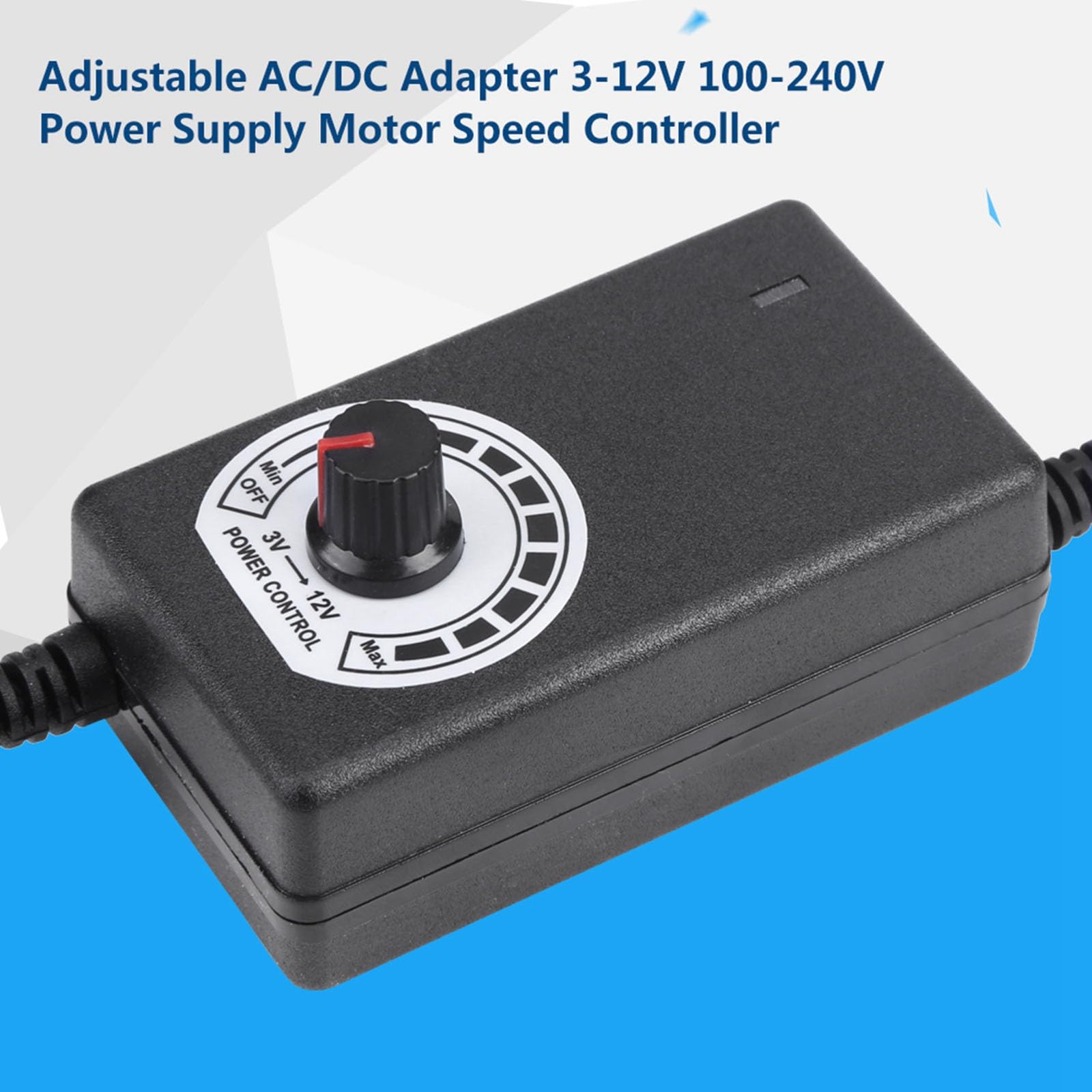 AC to DC Adapter 3-12V 2A Power Supply Motor Speed Controller Variable Speed