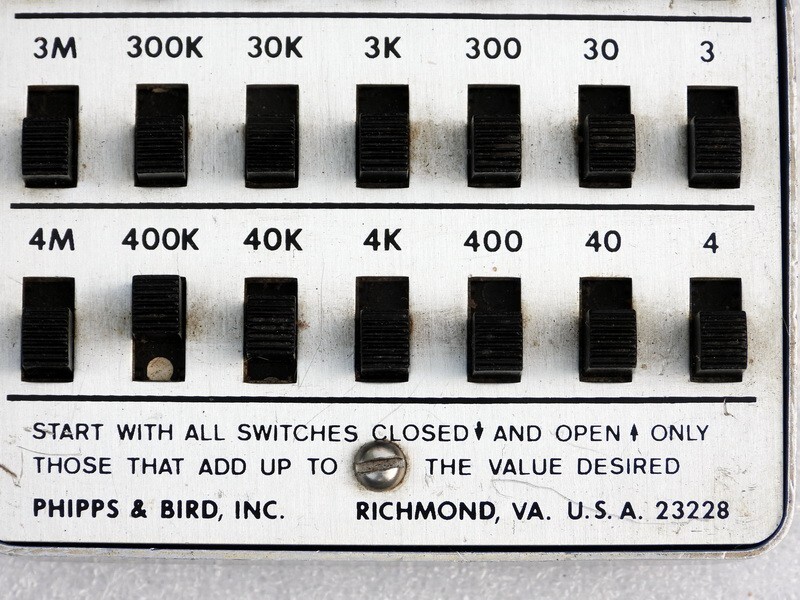 MINT PHIPPS & BIRD INDUSTRIAL RESISTANCE SUBSTITUTION BOX MODEL 236A