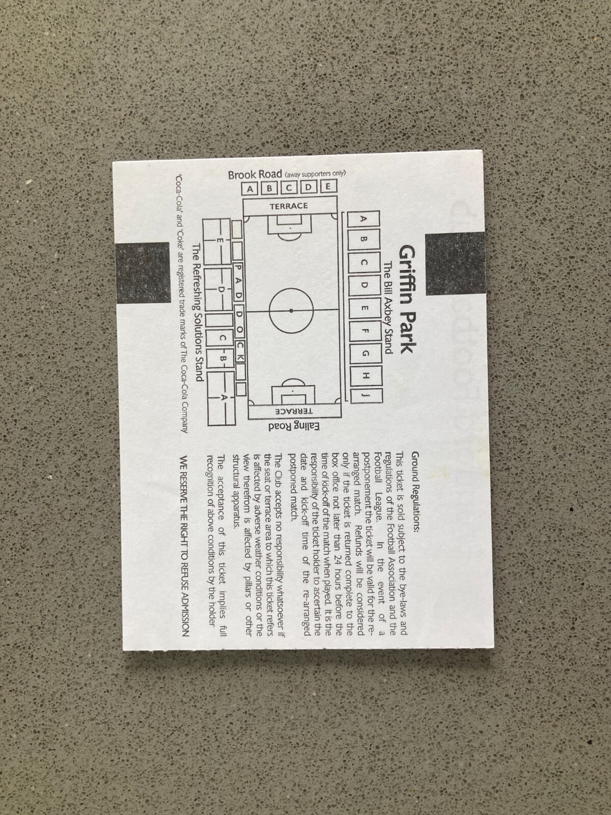 Brentford v Barnet 2007-08 Match Ticket